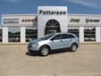 Â .
Â 
2008 Ford Edge
$17998
Call (903) 225-2708 ext. 965
Patterson Motors
(903) 225-2708 ext. 965
Call Stephaine For A Super Deal,
Kilgore - UPSIDE DOWN TRADES WELCOME CALL STEPHAINE, TX 75662
MAKE SURE TO ASK FOR STEPHAINE BARBER TO INSURE THAT YOU GET