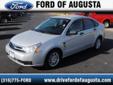 Steven Ford of Augusta
9955 SW Diamond Rd., Augusta, Kansas 67010 -- 888-409-4431
2008 Ford Focus SE Pre-Owned
888-409-4431
Price: $12,995
We Do Not Allow Unhappy Customers!
Click Here to View All Photos (20)
Free Autocheck!
Â 
Contact Information:
Â 