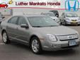 Price: $12998
Make: Ford
Model: Fusion
Color: Gray
Year: 2008
Mileage: 62998
*HEATED LEATHER* Sunroof! iPod/MP3 Input, Bluetooth, 6 CD, Alloy Wheels. GREAT DEAL $600 below NADA Retail. FUEL EFFICIENT 29 MPG Hwy/20 MPG City! Spotless! GREAT MILES 62, 998!