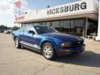 Â .
Â 
2008 Ford Mustang
$16995
Call 601-636-2855
Vicksburg Toyota
601-636-2855
4105 E Clay Street,
Vicksburg, MS 39183
Vehicle Price: 16995
Mileage: 66036
Engine: Gas V6 4.0L/244
Body Style: Coupe
Transmission: Automatic
Exterior Color: Blue
Drivetrain: