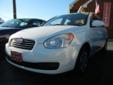 2008 Hyundai Accent 4DR - $5,450
Payment based on minimum required down payment that is listed. Must be 18 years old with a Valid Driver's License, proof of address, and carry full coverage insurance on the vehicle., Air Conditioning,Power Windows,Power