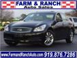 Farm & Ranch Auto Sales
4328 Louisburg Rd., Â  Raleigh, NC, US -27604Â  -- 919-876-7286
2008 Infiniti G35
Farm & Ranch Auto Sales
Price: $ 20,995
Click here for finance approval 
919-876-7286
Â 
Contact Information:
Â 
Vehicle Information:
Â 
Farm & Ranch Auto