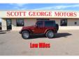 Scott George Motors
Wolfforth, TX
806-855-4102
Scott George Motors
Wolfforth, TX
806-855-4102
2008 Jeep Wrangler 4WD 2dr Sahara
Vehicle Information
Year:
2008
VIN:
1J8FA54108L608675
Make:
Jeep
Stock:
P02569
Model:
Wrangler SUV
Title:
Body:
Exterior:
