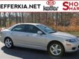 Keffer Kia
271 West Plaza Dr., Mooresville, North Carolina 28117 -- 888-722-8354
2008 Mazda Mazda6 4DR SDN I SPT V Pre-Owned
888-722-8354
Price: $8,550
Call and Schedule a Test Drive Today!
Click Here to View All Photos (17)
Call and Schedule a Test Drive