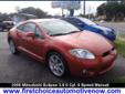 Â .
Â 
2008 Mitsubishi Eclipse
$16900
Call 850-232-7101
Auto Outlet of Pensacola
850-232-7101
810 Beverly Parkway,
Pensacola, FL 32505
Vehicle Price: 16900
Mileage: 29782
Engine: Gas V6 3.8L/
Body Style: Coupe
Transmission: Manual
Exterior Color: Orange