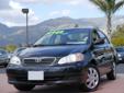 .
2008 Toyota Corolla
$10997
Call 805-698-8512
Vehicle Price: 10997
Mileage: 88310
Engine: Gas I4 1.8L/109
Body Style: Sedan
Transmission: Automatic
Exterior Color: Black
Drivetrain: FWD
Interior Color: Tan
Doors: 4
Stock #: 3989
Cylinders: 4
Standard