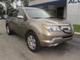 Gatorland Acura & Kia
2009 ACURA MDX AWD 4dr Pre-Owned
$23,991
CALL - 877-295-5622
(VEHICLE PRICE DOES NOT INCLUDE TAX, TITLE AND LICENSE)
Transmission
Automatic Transmission
Interior Color
BIEGE
Body type
SUV
Trim
AWD 4dr
Exterior Color
GOLD
Engine
3.7L