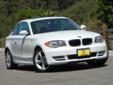 Â .
Â 
2009 BMW 1 Series
$20230
Call (866) 914-5770
Coast BMW
(866) 914-5770
12100 Los Osos Valley Road,
San Luis Obispo, CA 93405
This Alpine White 2009 BMW 1-Series 128i boasts luxurious taupe leatherette interior upholstery that looks and feels fabulous!