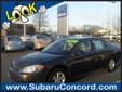 Subaru Concord
853 Concord Parkway S, Concord, North Carolina 28027 -- 866-985-4555
2009 Chevrolet Impala LT Sedan Pre-Owned
866-985-4555
Price: $12,494
Free Car Fax Report on our website! Convenient Location!
Click Here to View All Photos (43)
Free Car