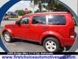 Â .
Â 
2009 Dodge Nitro
$15400
Call 850-232-7101
Auto Outlet of Pensacola
850-232-7101
810 Beverly Parkway,
Pensacola, FL 32505
Vehicle Price: 15400
Mileage: 73995
Engine: Gas V6 3.7L/226
Body Style: Suv
Transmission: Automatic
Exterior Color: Red