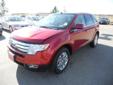 Â .
Â 
2009 Ford Edge
$28995
Call (877) 257-5897
Bronco Motors
(877) 257-5897
9250 Fairview Ave,
Boise, ID 83704
Vehicle Price: 28995
Mileage: 41422
Engine: Gas V6 3.5L/213
Body Style: Wagon
Transmission: Automatic
Exterior Color: Red
Drivetrain: AWD