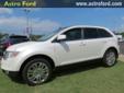 Â .
Â 
2009 Ford Edge
$26885
Call (228) 207-9806 ext. 162
Astro Ford
(228) 207-9806 ext. 162
10350 Automall Parkway,
D'Iberville, MS 39540
White with a black leather interior.A panoramic power roof,back up sensors and a 6 disc c/d.Alloy rims,and a keyless