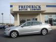 Â .
Â 
2009 Honda Accord Sdn
$19991
Call (301) 710-5035 ext. 129
The Frederick Motor Company
(301) 710-5035 ext. 129
1 Waverley Drive,
Frederick, MD 21702
This is a beautiful Accord loaded with every option! This local trade runs and looks like new. It