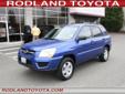 .
2009 Kia Sportage 4WD V6 Auto LX
$15746
Call (425) 344-3297
Rodland Toyota
(425) 344-3297
7125 Evergreen Way,
Everett, WA 98203
ONE OWNER! V6 ENGINE, 4 WHEEL DRIVE, LOW MILES. GAS SAVINGS AT 21 CITY MPG and 28 HWY MPG. This is a ONE OWNER, LOCAL TRADE