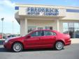 Â .
Â 
2009 Mercury Milan
$16991
Call (877) 892-0141 ext. 26
The Frederick Motor Company
(877) 892-0141 ext. 26
1 Waverley Drive,
Frederick, MD 21702
Georgeous red Milan Premiere loaded with leather, sunroof, power equipment, and much more! This vehicle is