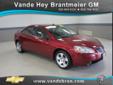 Vande Hey Brantmeier Chevrolet - Buick
614 N. Madison Str., Chilton, Wisconsin 53014 -- 877-507-9689
2009 Pontiac G6 Pre-Owned
877-507-9689
Price: $14,930
Call for AutoCheck report or any finance questions.
Click Here to View All Photos (12)
Call for