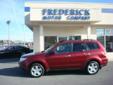 Â .
Â 
2009 Subaru Forester
$23491
Call (877) 892-0141 ext. 57
The Frederick Motor Company
(877) 892-0141 ext. 57
1 Waverley Drive,
Frederick, MD 21702
Vehicle Price: 23491
Mileage: 0
Engine: Gas Flat 4-Cyl 2.5L/150
Body Style: Suv
Transmission: Automatic