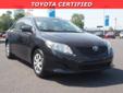 2009 Toyota Corolla LE FWD - $11,890
MP3 CD Player, and Tire Pressure Monitors -New Arrival- -Priced Below The Market Average- -Certified- This Black Sand Pearl 2009 Toyota Corolla LE FWD is priced to sell fast! This Corolla gets great gas mileage with