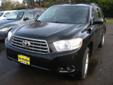 Â .
Â 
2009 Toyota Highlander
$22798
Call 503-623-6686
McMullin Motors
503-623-6686
812 South East Jefferson,
Dallas, OR 97338
One Owner, Clean CarFax! Toyota Highlanders are a popular SUV and this one looks gorgeous with its Black Exterior and Factory