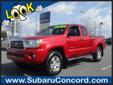 Subaru Concord
853 Concord Parkway S, Concord, North Carolina 28027 -- 866-985-4555
2009 Toyota Tacoma Access Cab 4x4 Truck Pre-Owned
866-985-4555
Price: $24,446
Free Car Fax Report on our website! Convenient Location!
Click Here to View All Photos (60)