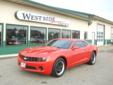 Westside Service
6033 First Street, Auburndale, Wisconsin 54412 -- 877-583-8905
2010 Chevrolet Camaro LS Pre-Owned
877-583-8905
Price: $20,995
Call for warranty info.
Click Here to View All Photos (14)
Call for warranty info.
Description:
Â 
HERE'S A PIECE