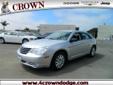 Used 2010 Chrysler Sebring
Ext.: Silver
Stock#: 50513
Body Style: Sedan
Engine/Powertrain: 4-Cyl 2.4 Liter
Condition: Used
Odometer: 39379 Mil
Price: $13,994.00
V.I.N.: 1C3CC4FB6AN219624
Trans: 4-Spd Automatic FWD
Crown Dodge Chrysler Jeep
Dealer Contact: