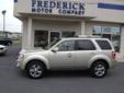 Â .
Â 
2010 Ford Escape
$19995
Call (877) 892-0141 ext. 51
The Frederick Motor Company
(877) 892-0141 ext. 51
1 Waverley Drive,
Frederick, MD 21702
JUST ARRIVED AND PRICED FOR A QUICK SALE! Contact anyone of our Pre-Owned Sales Specialists for details and