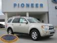 Pioneer Ford
150 Highway 27 North Bypass, Bremen, Georgia 30110 -- 800-257-4156
2010 Ford Escape Limited Pre-Owned
800-257-4156
Price: $24,895
Call for the Best Internet Pricing!
Click Here to View All Photos (15)
All Vehicles Pass a 156 Point