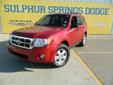 Â .
Â 
2010 Ford Escape XLT
$17991
Call (903) 225-2865 ext. 47
Sulphur Springs Dodge
(903) 225-2865 ext. 47
1505 WIndustrial Blvd,
Sulphur Springs, TX 75482
We take great pride in the quality of our pre-owned vehicles. Before a car or truck is put on the