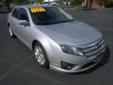 Price: $14764
Make: Ford
Model: Fusion
Color: Bright Silver Metallic
Year: 2010
Mileage: 47362
SE trim. EPA 29 MPG Hwy/22 MPG City! IIHS Top Safety Pick, JDPower.com - 4.5 Power Circle Rated, Auxiliary Audio Input, CD Player, Head Airbag, Satellite Radio,