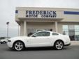 Â .
Â 
2010 Ford Mustang
$23991
Call (877) 892-0141 ext. 72
The Frederick Motor Company
(877) 892-0141 ext. 72
1 Waverley Drive,
Frederick, MD 21702
Vehicle Price: 23991
Mileage: 33141
Engine: Gas V8 4.6L/281
Body Style: Coupe
Transmission: Manual
Exterior