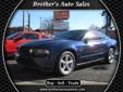 Price: $21800
Make: Ford
Model: Mustang
Color: Blue
Year: 2010
Mileage: 44869
Please visit our website at www.brothersautosalesinc.com to view more pictures and a video of this vehicle. Prices at the dealership may be more than the advertised price. Be