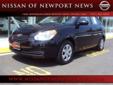 Â .
Â 
2010 Hyundai Accent
$11326
Call (888) 692-6988 ext. 45
Nissan of Newport News
(888) 692-6988 ext. 45
12925 Jefferson Avenue,
Newport News, VA 23608
Only one owner! Great MPG! This 2010 Accent is for Hyundai lovers looking the world over for a great