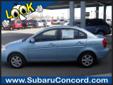Subaru Concord
853 Concord Parkway S, Concord, North Carolina 28027 -- 866-985-4555
2010 Hyundai Accent GLS Sedan Pre-Owned
866-985-4555
Price: $10,700
Free Car Fax Report on our website! Convenient Location!
Click Here to View All Photos (43)
Free Car