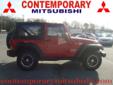 Contemporary Mitsubishi
Contact Us 205-391-3000
2010 Jeep Wrangler Sport
Low mileage
Â Price: $ 22,777
Â 
Contact Us 
205-391-3000 
OR
Click to learn more about his vehicle Â Â  Â Â 
Features & Options
Gauge Cluster
Air Conditioning
Cloth Upholstery
Front
