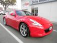 Â .
Â 
2010 Nissan 370Z Touring Cpe.
$26933
Call (888) 743-3034 ext. 14
2010 NISSAN 370Z TOURING COUPE
6 SPEED MANUAL
LEATHER, BLUETOOTH, SAT RADIO, HEATED POWER SEATS, BOSE
CERTIFIED PRE-OWNED 84/100K WARRANTY
CERTIFIED PRE-OWNED BENEFITS - 142-point