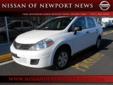 Â .
Â 
2010 Nissan Versa
$9718
Call 757-349-7052
Nissan of Newport News
757-349-7052
12925 Jefferson Avenue,
Newport News, VA 23608
***ONE OWNER * CLEAN CARFAX. White Knight! Stick shift! Want to stretch your purchasing power? Well take a look at this