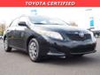 2010 Toyota Corolla LE FWD - $12,800
MP3 CD PLAYER, AND TIRE PRESSURE MONITORS. New Arrival! THIS COROLLA IS CERTIFIED! VALUE PRICED BELOW THE MARKET! POPULAR COLOR COMBO! This 2010 Toyota Corolla LE FWD has a sharp Black Sand Pearl exterior! This Toyota