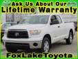 Fox Lake Toyota/Scion
75 S US Highway 12, Â  Fox Lake , IL, US -60020Â  -- 847-497-9085
2010 Toyota Tundra 4WD Truck
Low mileage
Price: $ 29,991
Click here for finance approval 
847-497-9085
About Us:
Â 
Â 
Contact Information:
Â 
Vehicle Information:
Â 
Fox