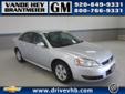 Â .
Â 
2011 Chevrolet Impala
$14995
Call (920) 482-6244 ext. 230
Vande Hey Brantmeier Chevrolet Pontiac Buick
(920) 482-6244 ext. 230
614 North Madison,
Chilton, WI 53014
For more than 50 years, Impala has delivered proven excellence in a sedan millions