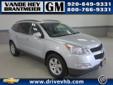 Â .
Â 
2011 Chevrolet Traverse
$24966
Call (920) 482-6244 ext. 225
Vande Hey Brantmeier Chevrolet Pontiac Buick
(920) 482-6244 ext. 225
614 North Madison,
Chilton, WI 53014
The 2011 Chevy Traverse has a smooth eye-catching exterior, highlighted by the big