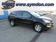 Symdon Chevrolet
369 Union Street, Â  Evansville, WI, US -53536Â  -- 877-520-1783
2011 Chevrolet Traverse LT
Price: $ 29,789
Call for a free CarFax Report 
877-520-1783
About Us:
Â 
Symdon Chevrolet Pontiac is your Madison area Chevrolet and Pontiac dealer,