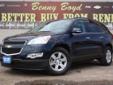 Â .
Â 
2011 Chevrolet Traverse LT w/1LT
$24985
Call (806) 553-7962 ext. 87
Benny Boyd Lubbock
(806) 553-7962 ext. 87
5721 Frankford Ave,
Lubbock, TX 79424
This Traverse is a 1 Owner w/a clean CarFax history report. Non-Smoker. LOW MILES! Just 47899. Rear