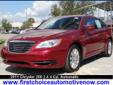 Â .
Â 
2011 Chrysler 200
$15900
Call 850-232-7101
Auto Outlet of Pensacola
850-232-7101
810 Beverly Parkway,
Pensacola, FL 32505
Vehicle Price: 15900
Mileage: 28631
Engine: Gas I4 2.4L/144
Body Style: Sedan
Transmission: Automatic
Exterior Color: Red