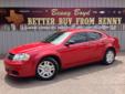 .
2011 Dodge Avenger
$18525
Call (512) 948-3430 ext. 209
Benny Boyd CDJ
(512) 948-3430 ext. 209
601 North Key Ave,
Lampasas, TX 76550
This 2011 Dodge Avenger Express is a 1 Owner with a Clean CarFax History report. Low Miles!!! Just 20,970! Premium Sound