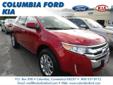.
2011 Ford Edge
$28990
Call (860) 724-4073
Columbia Ford Kia
(860) 724-4073
234 Route 6,
Columbia, CT 06237
Big grins!!! This outstanding Edge is just waiting to bring the right owner lots of joy and happiness with years of trouble-free use! New