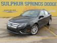 Â .
Â 
2011 Ford Fusion SEL
$18900
Call (903) 225-2865 ext. 242
Sulphur Springs Dodge
(903) 225-2865 ext. 242
1505 WIndustrial Blvd,
Sulphur Springs, TX 75482
2011 FORD FUSION SEL GREAT ON GAS - UP TO 30 MPG/HWY SUPER CLEAN WITH ALL THE BELLS & WHISTLES ONE