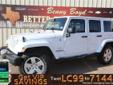 .
2011 Jeep Wrangler Unlimited
$34988
Call (806) 686-0597 ext. 186
Benny Boyd Lamesa Chevy Cadillac
(806) 686-0597 ext. 186
2713 Lubbock Highway,
Lamesa, Tx 79331
CARFAX 1 owner and buyback guarantee... All the right toys!! 4 Wheel Drive!!!4X4!!!4WD!!!