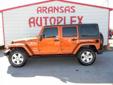 Aransas Autoplex
Have a question about this vehicle?
Call Steve Grigg on 361-723-1801
Click Here to View All Photos (18)
2011 Jeep Wrangler Unlimited Sahara Pre-Owned
Price: $31,990
Exterior Color: Orange
Mileage: 20849
Condition: Used
Price: $31,990
VIN: