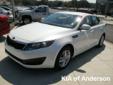 Â .
Â 
2011 Kia Optima
$21212
Call (877) 638-8845 ext. 55
Kia of Anderson
(877) 638-8845 ext. 55
5281 highway 76,
Pendleton, SC 29670
Please call us for more information.
Vehicle Price: 21212
Mileage: 23559
Engine: Gas I4 2.4L/144
Body Style: Sedan